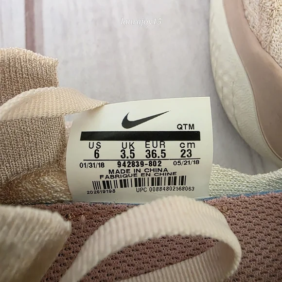 ๐SOLD๐ Nike Free RN Flyknit Sneakers Pink Lightweight Running 2018 Womens 6 - Picture 8 of 12